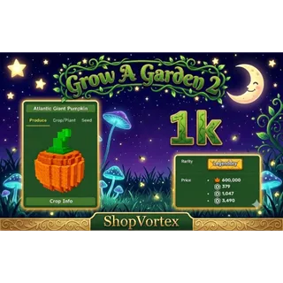🌟 1000 ATLANTIC GIANT PUMPKIN (VIA MAIL) ( FALL HARVEST ) | GAG 2 | SHOPVORTEX ONLY!! 🌟   