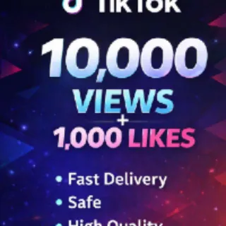 Tiktok 10.000 Views + 1.000 Likes |
Fast & Safe

Delivery | Service