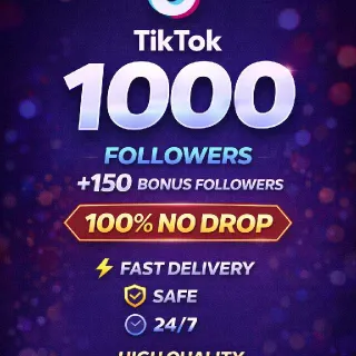 TikTok
1.000+
Followers |
Fast & Safe
Delivery | Service