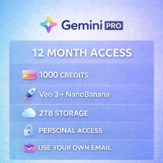 Gemini AI Pro 12 month Acces | Invitation to Your email