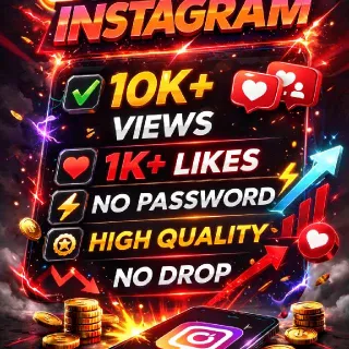 Instagram Views 10K + 1K Likes | Fast & Safe Delivery | Service
