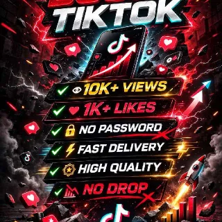 Tiktok Views 10K + 1K Likes | Fast & Safe Delivery | Service