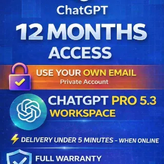 ChatGPT Pro GPT-5.4
Workspace | 1 year
Access |
Personal Email |
READ DESCRIPTION