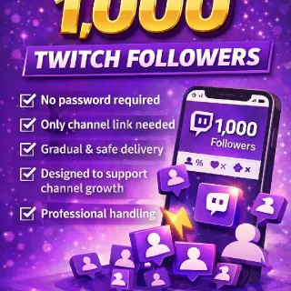 Twitch 1.000+ Followers | Fast & Safe Delivery | Service