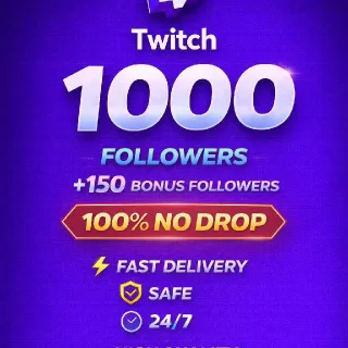 Twitch 1.000+ Followers | Fast & Safe Delivery | Service