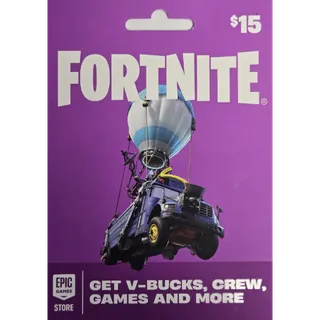 $15.00 USD Fortnite Epic Games Store Gift Card = INSTANT DELIVERY