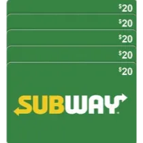 $25.00 USD Subway giftcard