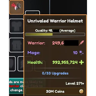 Fabled Legacy - Legendary Unrivaled Warrior Helmet 45% pot