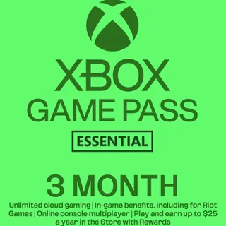 MICROSOFT XBOX GAME PASS ESSENTIAL 3 MONTH MEMBERSHIP | AU AUSTRALIA | DIGITAL CODE | AUTOMATIC INSTANT DELIVERY
