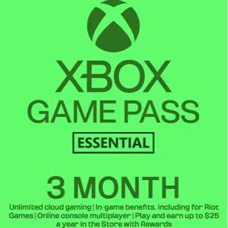 MICROSOFT XBOX GAME PASS ESSENTIAL 3 MONTH MEMBERSHIP | AU AUSTRALIA | DIGITAL CODE | AUTOMATIC INSTANT DELIVERY