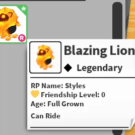 Pet | R Blazing Lion