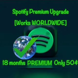 ONLY TODAY 72%OFF [18 Months of Spotify Premium UPGRADE] ⚠️Read Description⚠️