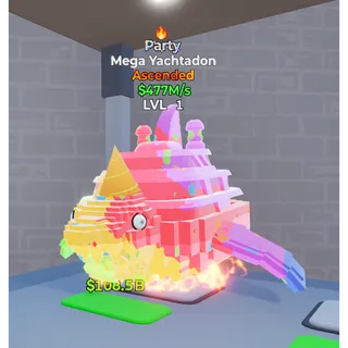 1 trait Party Mega Yachtadon