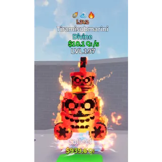 3 traits Lava Tiramisubmarini 10.1qi/s