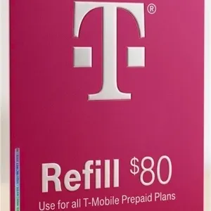 $80.00 USD T-Mobile Prepaid Refill Card