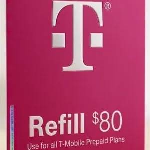 $80.00 USD T-Mobile Prepaid Refill Card