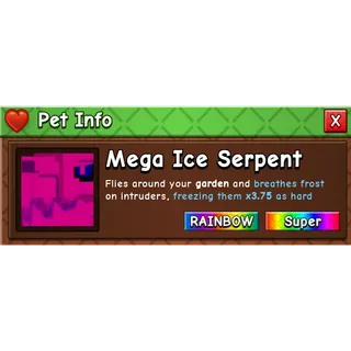 MEGA RAINBOW ICE SERPENT (read description)