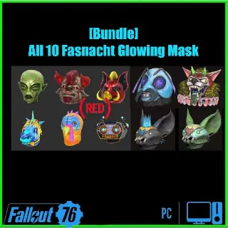 ALL 10 NEW GLOWING MASKS