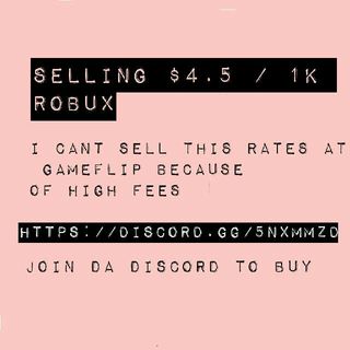 Other Cheap Robux 1k 4 5 In Game Items Gameflip - selling robux discord