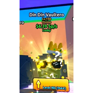 lucky Din DIn vaultero 6.39 sp/s I escape tsunami for brainrtos