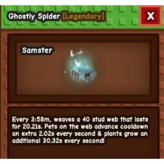 GHOSTLY SPIDER 60kg I GROW A GARDEN 