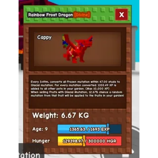 RAINBOW HATCHED FROST DRAGON