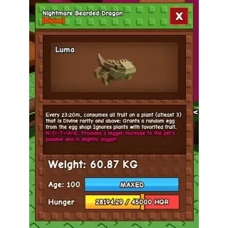 NIGHTMARE BEARDED DRAGON 60KG PLUS !