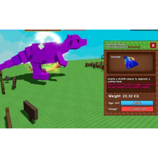 NIGHTMARE RAINBOW HATCHED PACHYCEPHALOSAURUS 20KG PLUS INSTANT DELIVERY  !