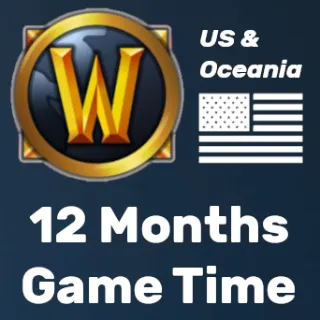 WoW - World of Warcraft 12 Months (1 Year) Game Time (US) 