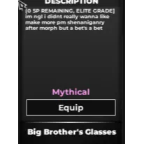 Big Brother Glasses - Type Soul