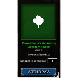 Prometheus’ Acrimony (Rare Item) 🔥