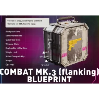 COMBAT MK.3 FLANKING BLUEPRINT - LOWEST PRICE 