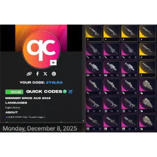 ARC RAIDERS 21x GUN LOT ALL LEVEL 4 ALL FULL DURABILITY W/ WOLFPACKS - LOWEST PRICE