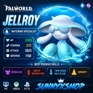Palworld Jellroy working / attack dps pal max stats