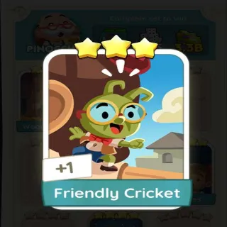 Friendly Cricket 3⭐ Sticker Monopoly Go