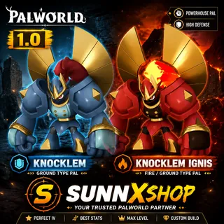 knocklem and knocklem ignis attack / Worker pal  Palworld 