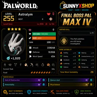 Palworld new Boss  Attacker pal max iv only for pc