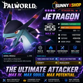 PalworldJetragon  attacker pal Moded 