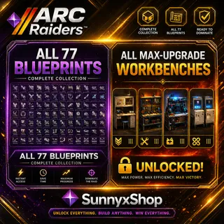 All  blueprints 81 blueprints & all workbench max le 1-3  Arc raiders
