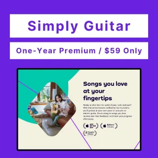 Simply Guitar Premium Gift Code (One-Year/$59, Guaranteed)