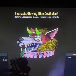 Glowing Blue devil mask