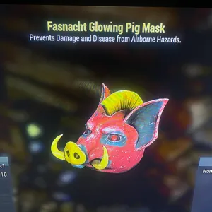 Glowing pig mask