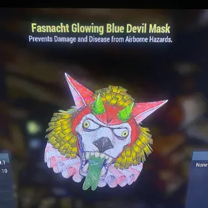 Glowing Blue Devil mask