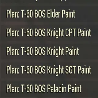 T-60 BOS Paint Bundle