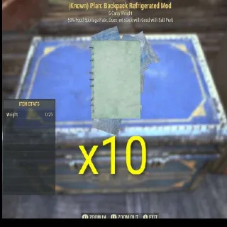 10x Refrigerated Backpack Plans