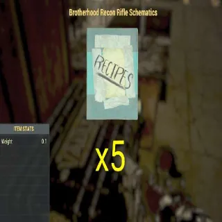 5x Brotherhood Recon Rifle Schematic