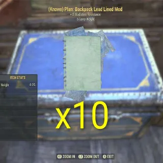 10x Lead Lined Backpack Plans