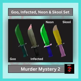 MM2: Goo, Infected, Neon & Skool Set
