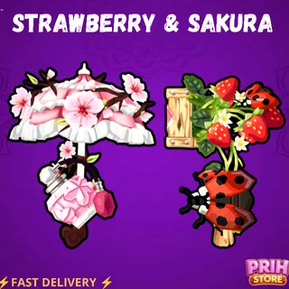 Strawberry Fields  & Sakura Parasol | Flee The Facility 