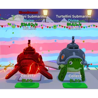 2x Turtellini Submarino - Go up for brainrots